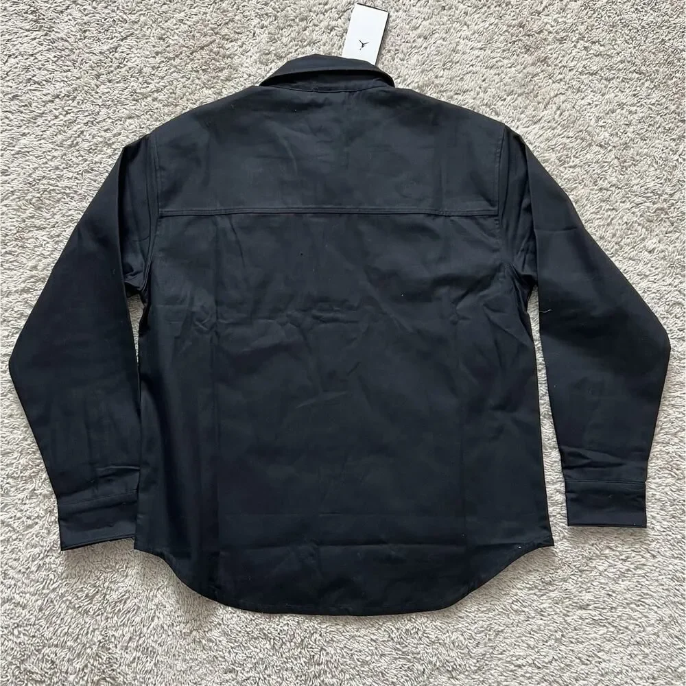Nike Air Jordan Essential Statement Button Down Black Men’s Small FV7446 010 NWT